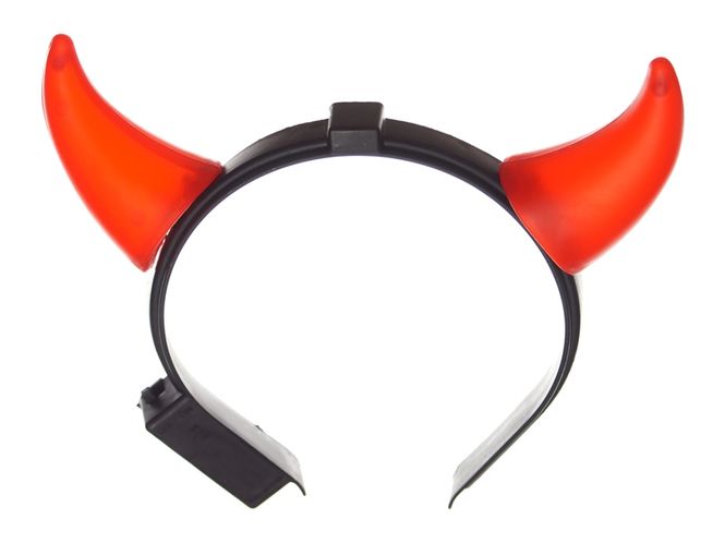 Hovedbilde LED hårbøyle med djevelhorn