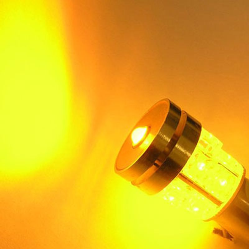 BA15S Gul 6W LED - 12V (21Watt)