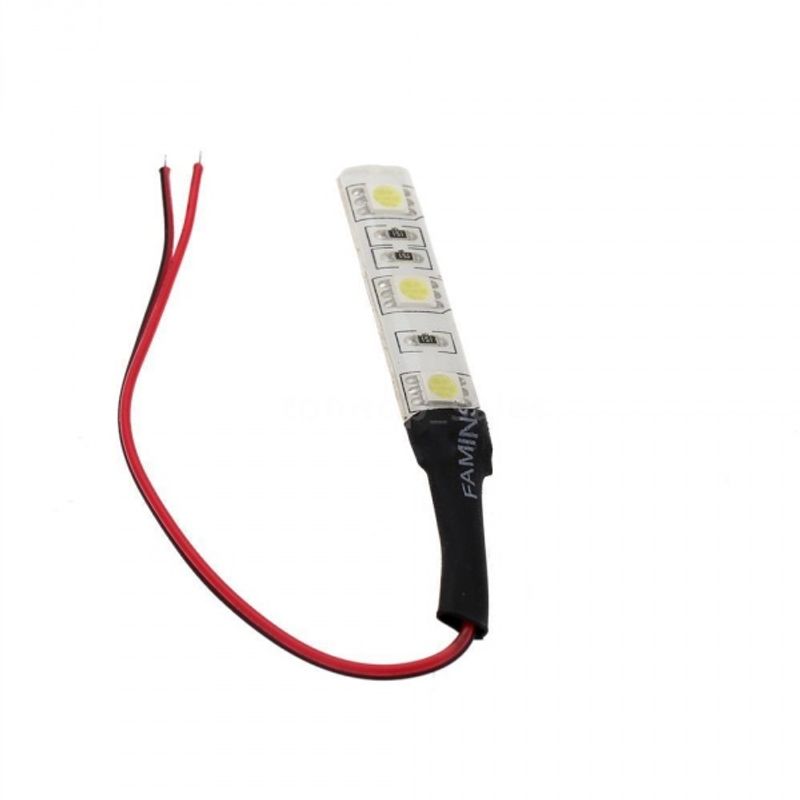12V 5cm Hvit 3SMD LED stripe