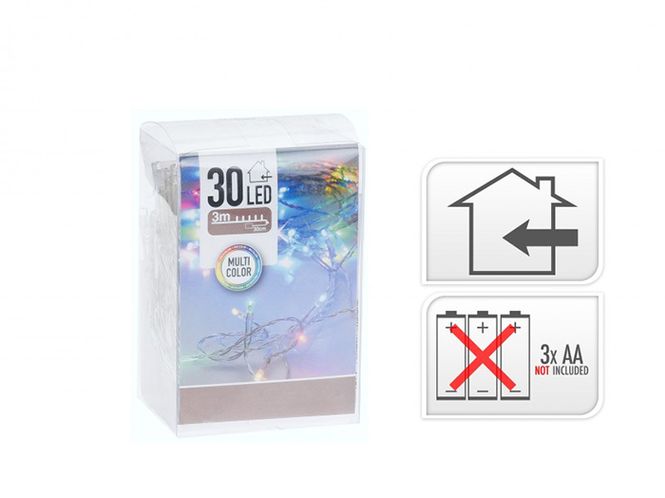 Hovedbilde 30 LED lyskjede multicolor ...