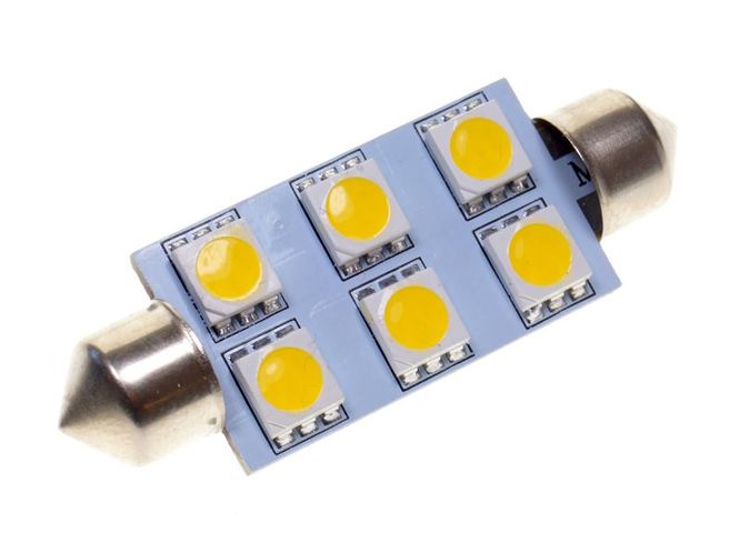 Hovedbilde 12V 44mm 6xS-Flux pinolpære