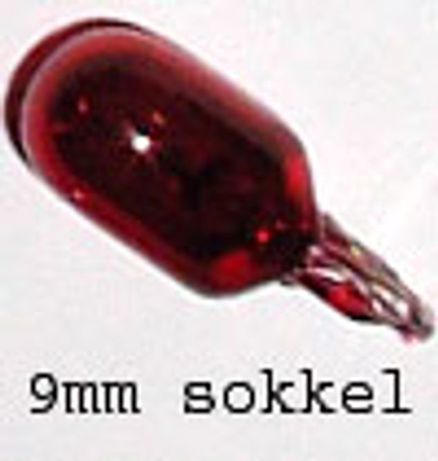 Hovedbilde 3 Watt Rød Instrumentpære 12V