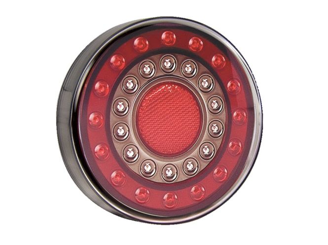 Hovedbilde LED Baklykt, Rund med refleks ...