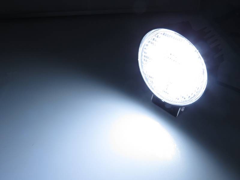 27W LED arbeidslampe, Rund 10-30V, 1710lm