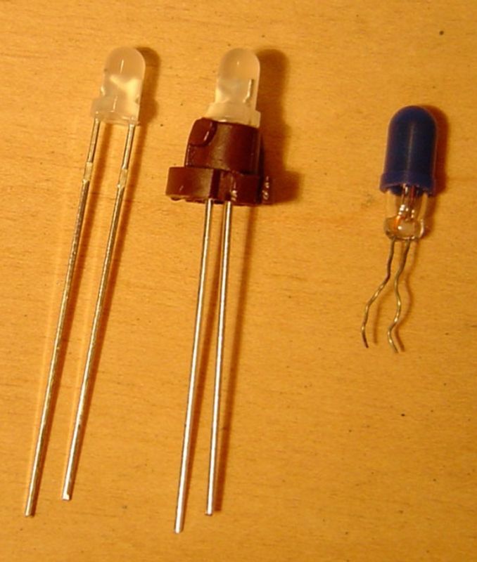 10 stk Løse 12V R-LED's 3mm