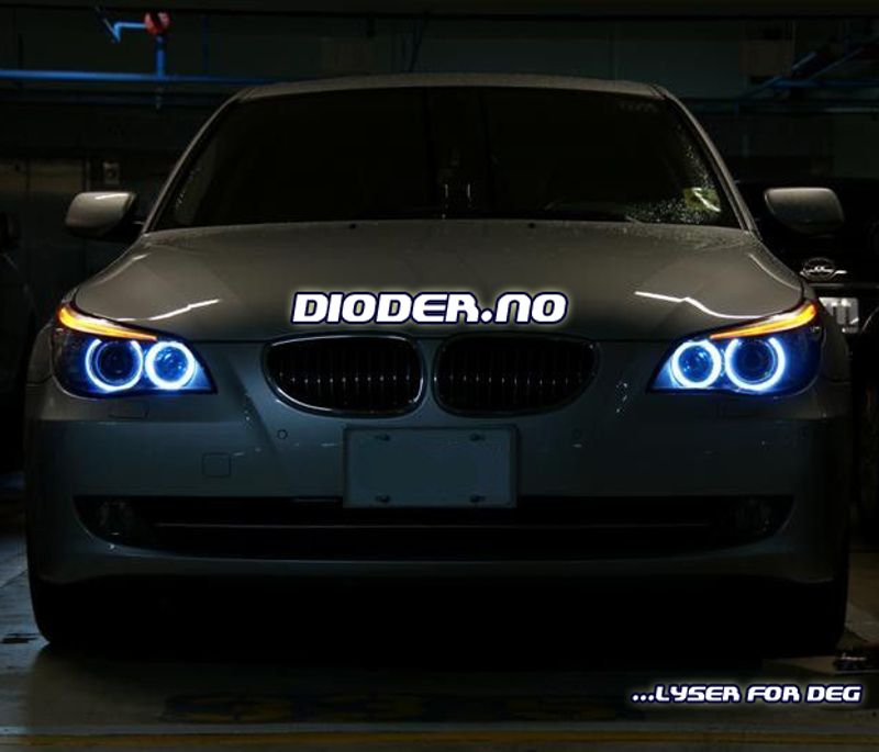 Hvitt BMW LED AngelEyes pæresett, H8 v.3
