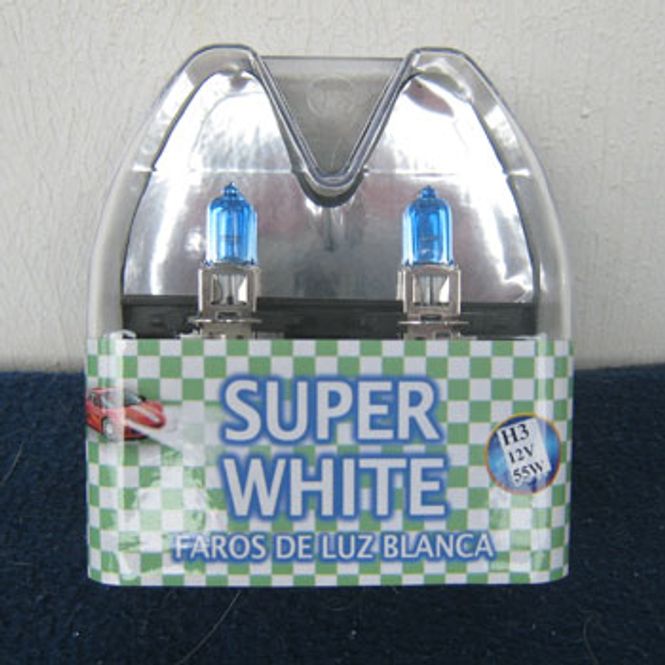 Hovedbilde 12V H3 2 stk Super-Hvite ...