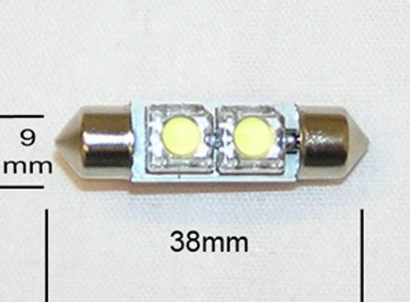 12V 38mm 3xSMD pinolpære
