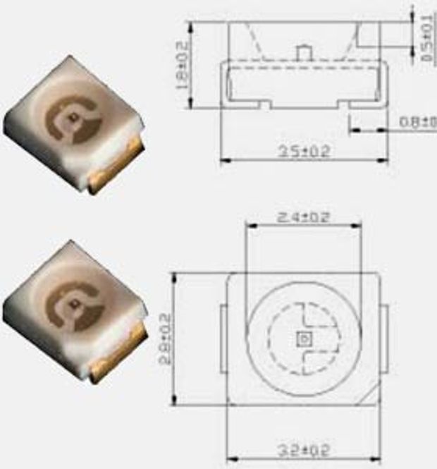Hovedbilde 3528 SMD LED Blå